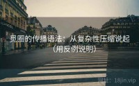觅圈的传播语法：从复杂性压缩说起（用反例说明）