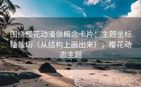 围绕樱花动漫做概念卡片：主题坐标轴裁切（从结构上画出来），樱花动态主题