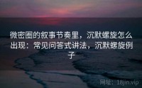 微密圈的叙事节奏里，沉默螺旋怎么出现：常见问答式讲法，沉默螺旋例子
