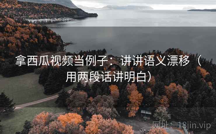 拿西瓜视频当例子：讲讲语义漂移（用两段话讲明白）